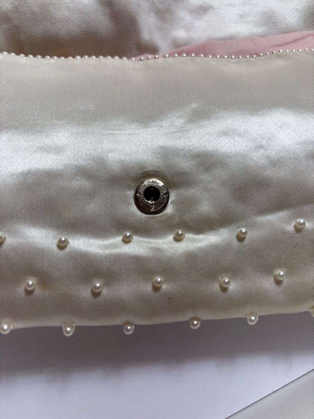 VTG - 1998 Wedding Pearl Clutch Purse 10”x5” - Picture 4 of 8